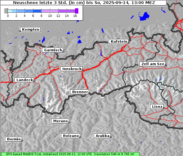 Neuschnee, 14. 9. 2025