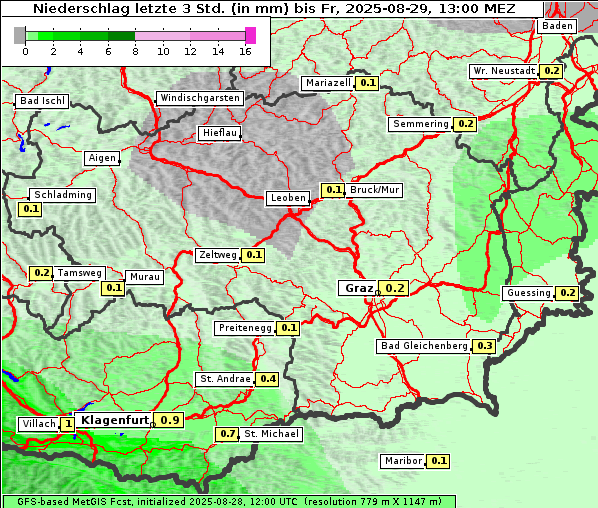 Niederschlag, 29. 8. 2025