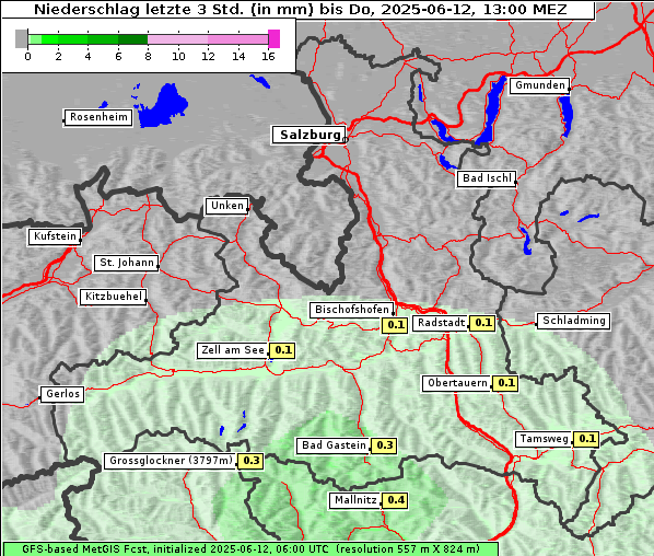Niederschlag, 12. 6. 2025