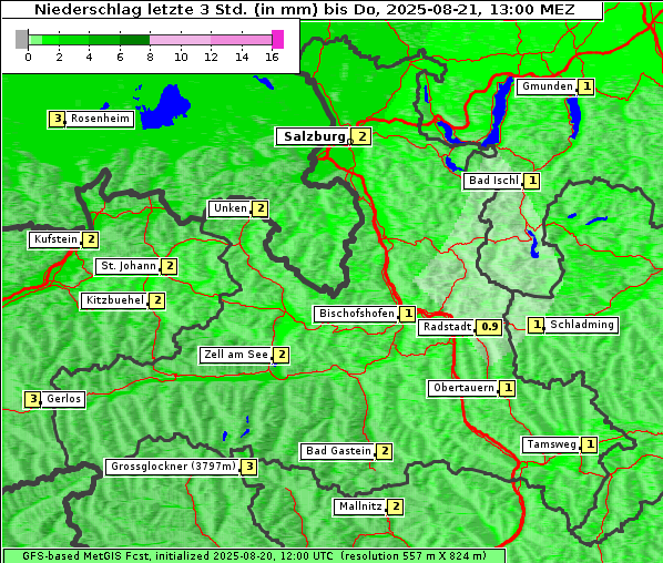 Niederschlag, 21. 8. 2025