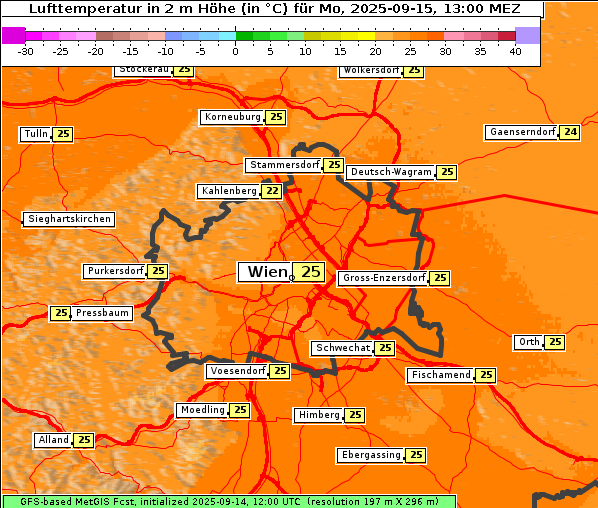 Temperatur, 15. 9. 2025