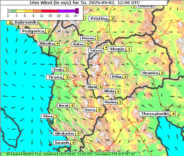 Wind, 2. 9. 2025