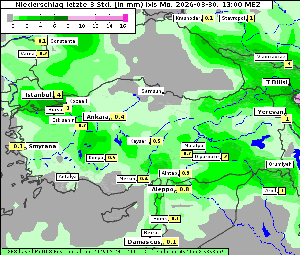 Niederschlag, 30. 3. 2026