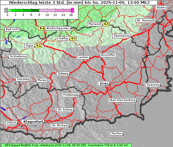 Niederschlag, 9. 11. 2025