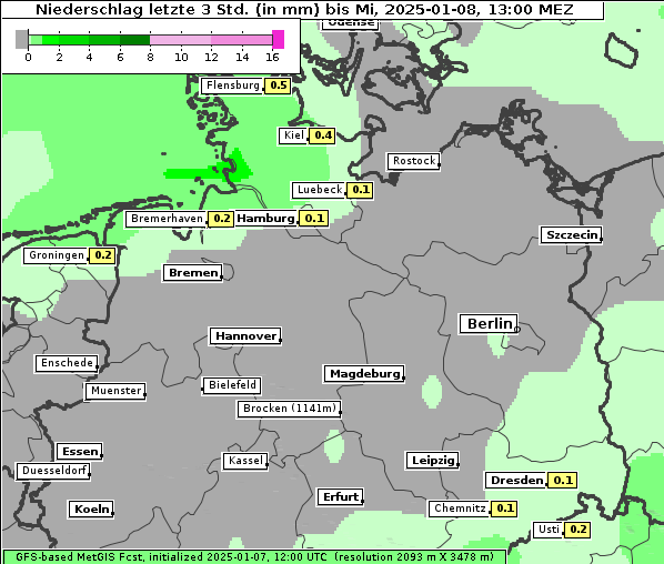 Niederschlag, 8. 1. 2025