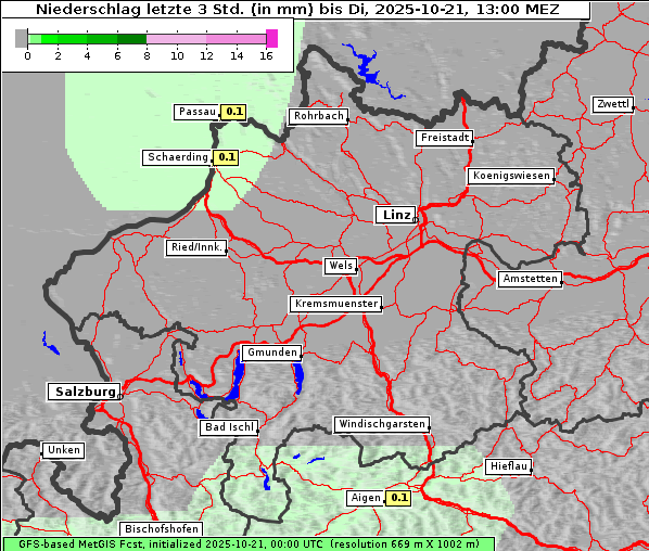 Niederschlag, 21. 10. 2025