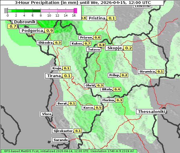 Niederschlag, 15. 4. 2026