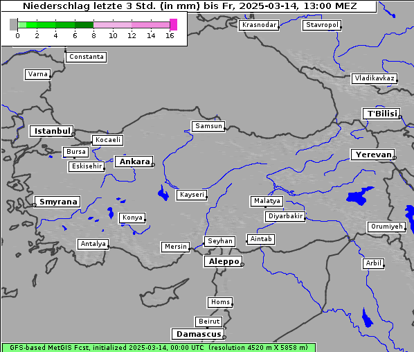Niederschlag, 14. 3. 2025