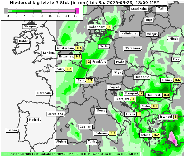 Niederschlag, 28. 3. 2026