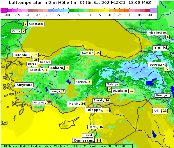 Temperatur, 21. 12. 2024