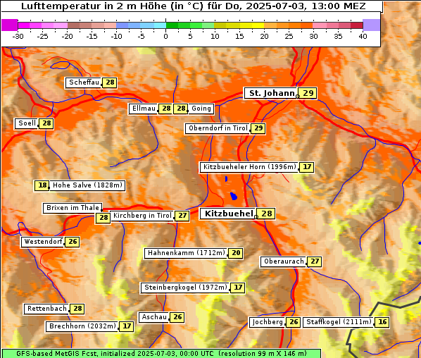 Temperatur, 3. 7. 2025