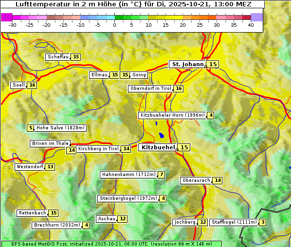 Temperatur, 21. 10. 2025