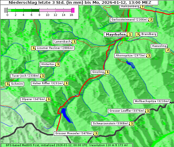 Niederschlag, 12. 1. 2026