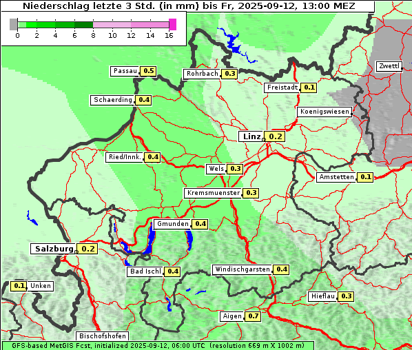 Niederschlag, 12. 9. 2025