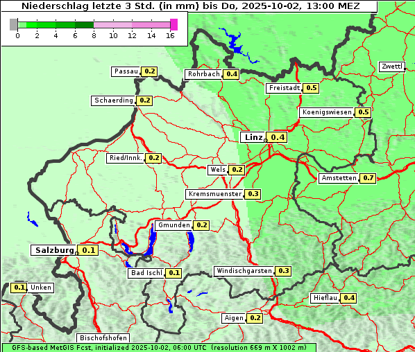 Niederschlag, 2. 10. 2025