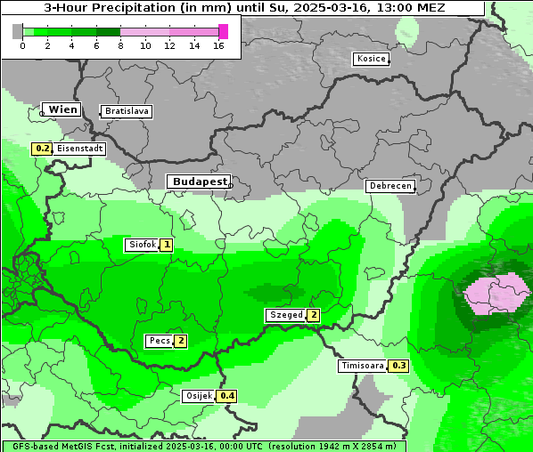 Niederschlag, 16. 3. 2025