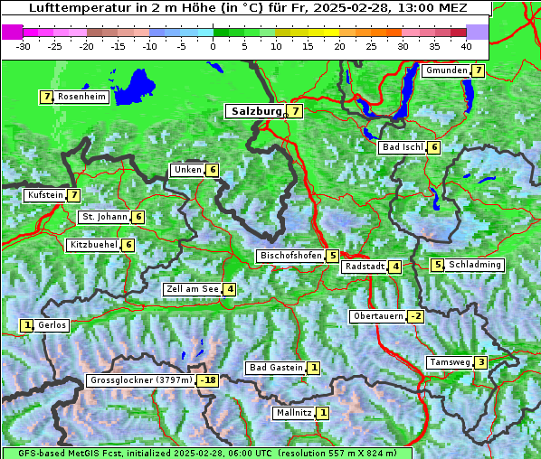 Temperatur, 28. 2. 2025