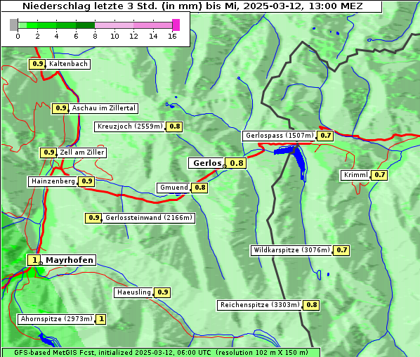 Niederschlag, 12. 3. 2025