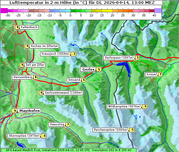 Temperatur, 14. 4. 2026