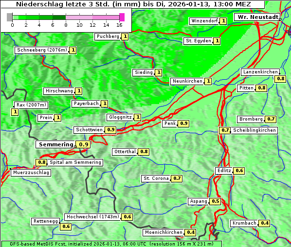 Niederschlag, 13. 1. 2026