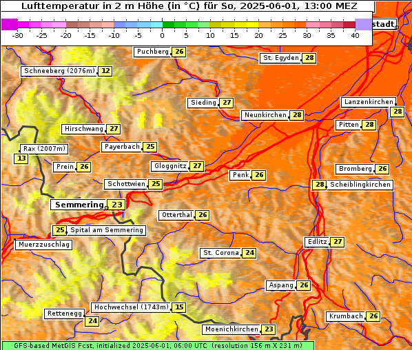 Temperatur, 1. 6. 2025