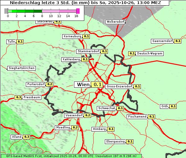 Niederschlag, 26. 10. 2025