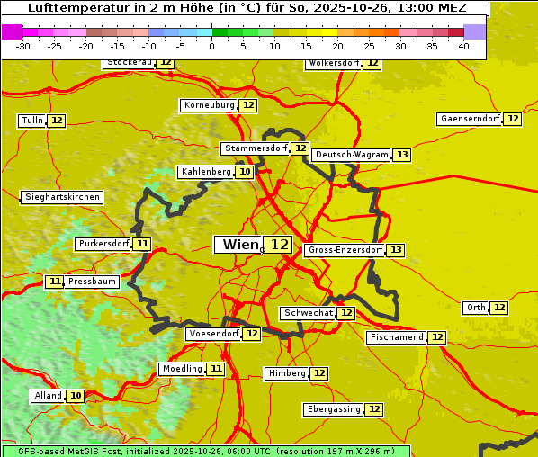 Temperatur, 26. 10. 2025