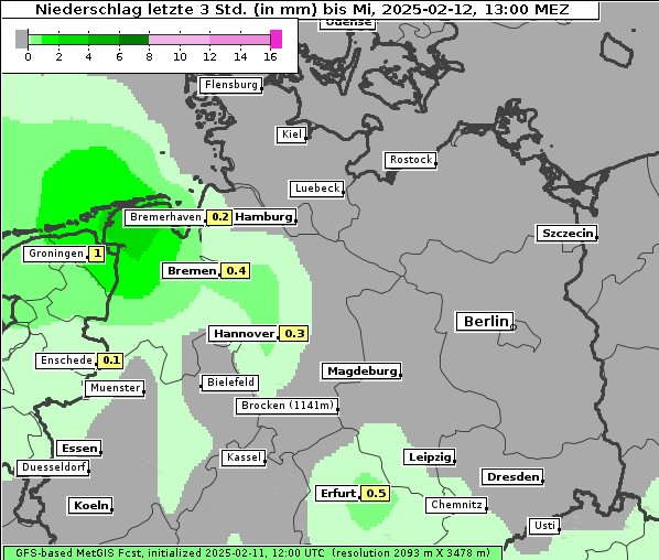 Niederschlag, 12. 2. 2025