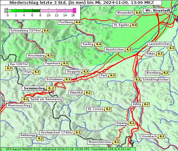 Niederschlag, 20. 11. 2024