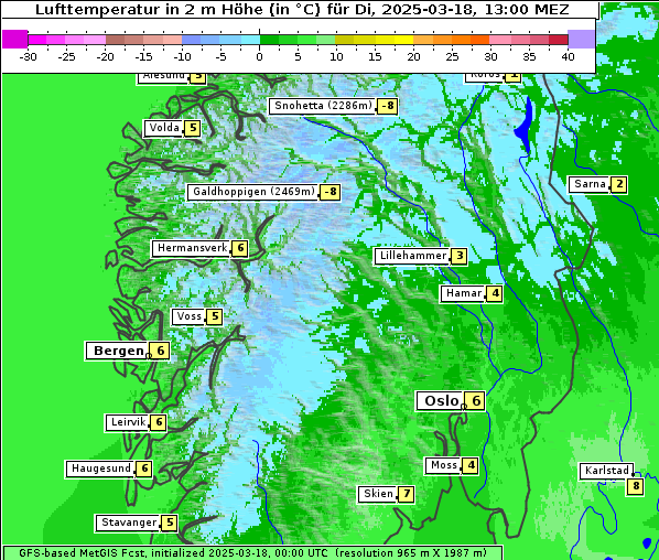 Temperatur, 18. 3. 2025