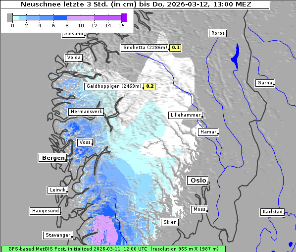 Neuschnee, 12. 3. 2026
