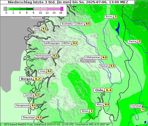 Niederschlag, 6. 7. 2025