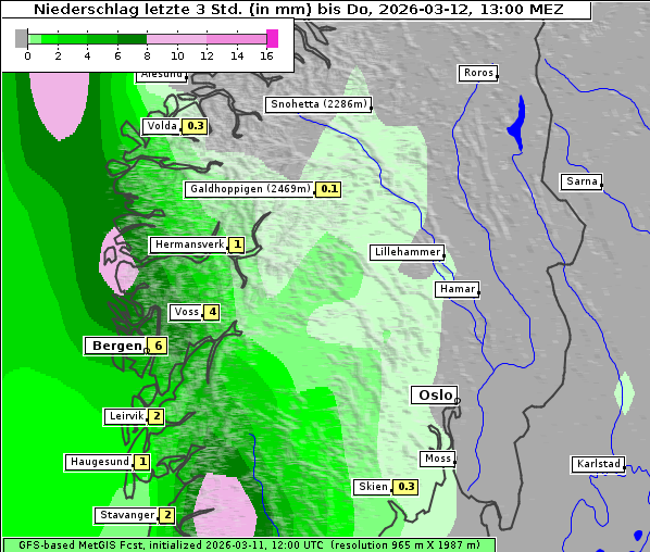 Niederschlag, 12. 3. 2026