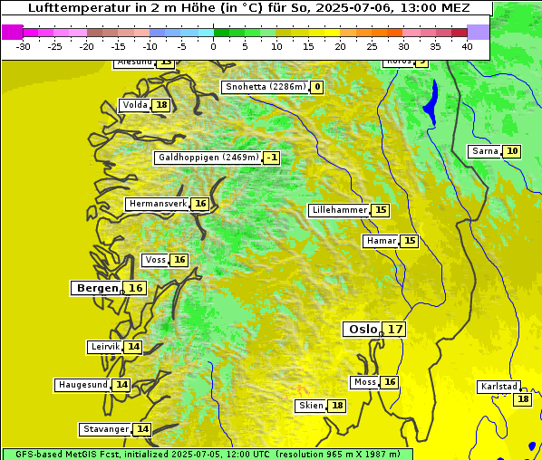 Temperatur, 6. 7. 2025