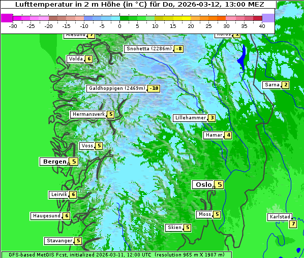Temperatur, 12. 3. 2026
