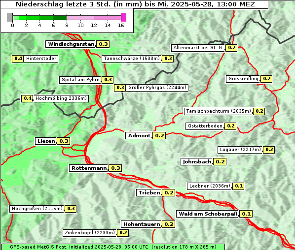 Niederschlag, 28. 5. 2025