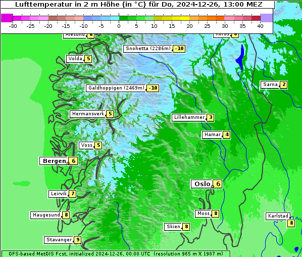 Temperatur, 26. 12. 2024