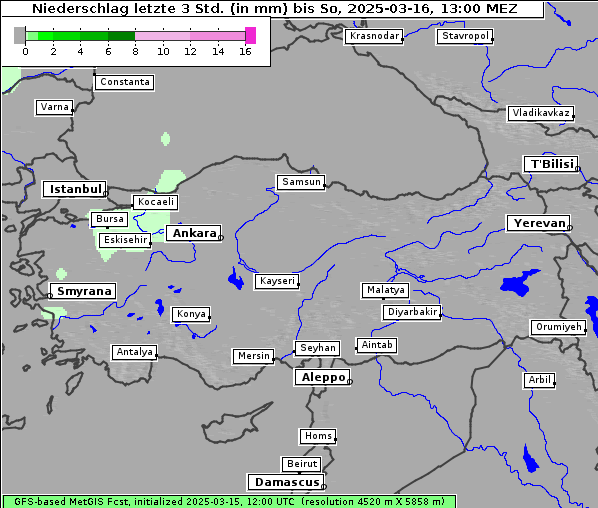 Niederschlag, 16. 3. 2025