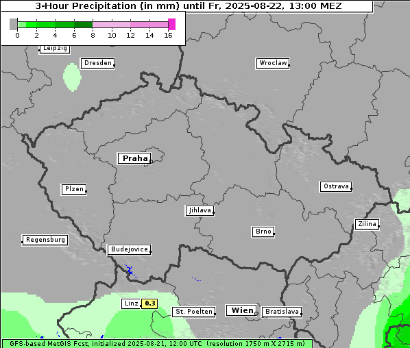 Niederschlag, 22. 8. 2025