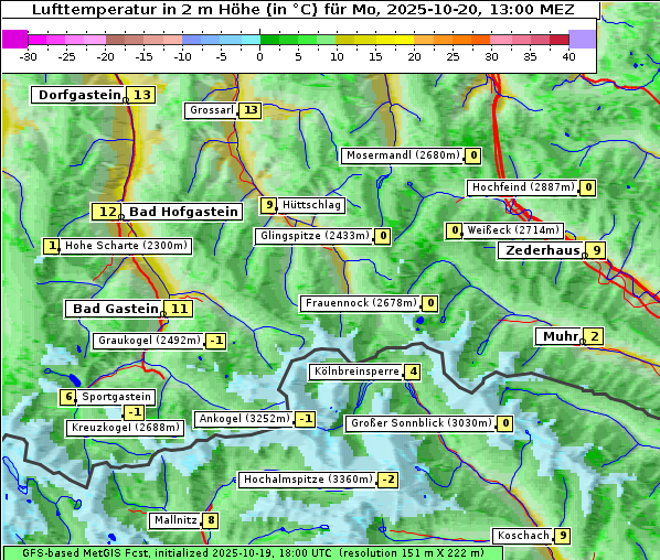 Temperatur, 20. 10. 2025