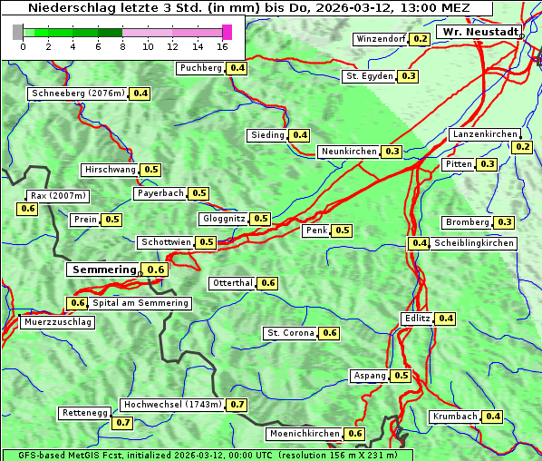 Niederschlag, 12. 3. 2026
