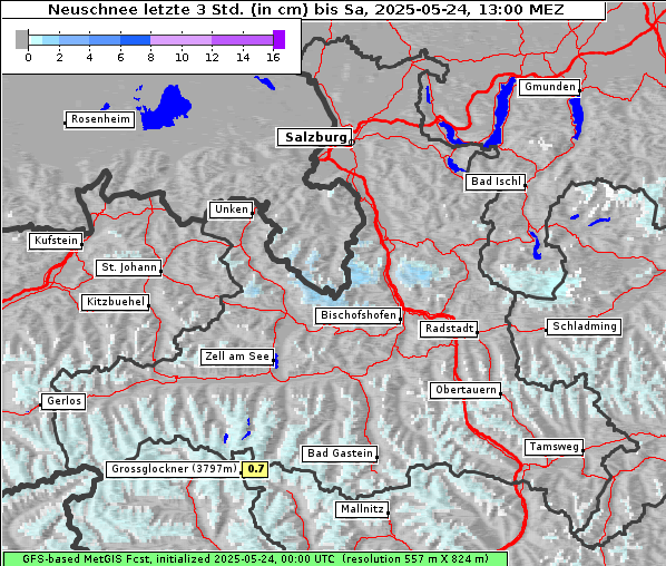 Neuschnee, 24. 5. 2025