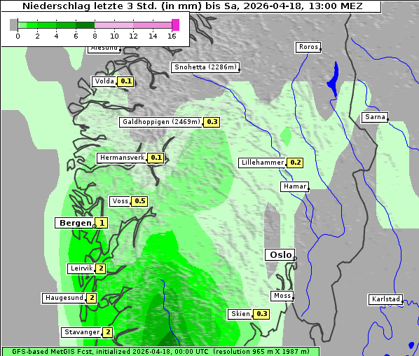Niederschlag, 18. 4. 2026