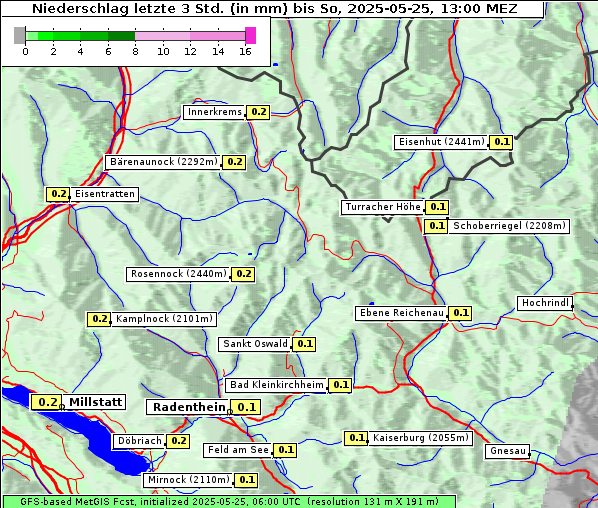Niederschlag, 25. 5. 2025
