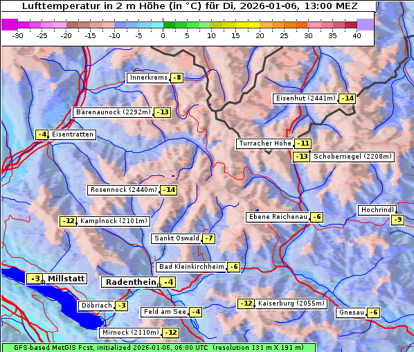 Temperatur, 6. 1. 2026