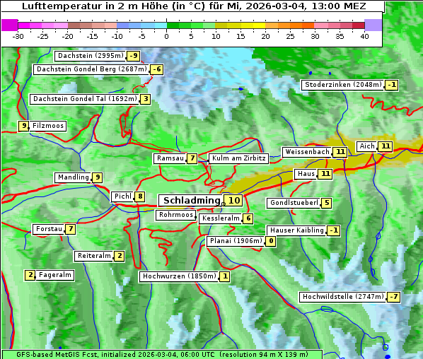 Temperatur, 4. 3. 2026