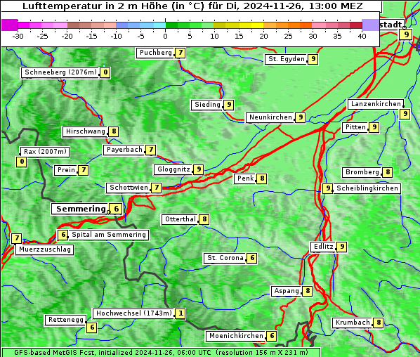 Temperatur, 26. 11. 2024