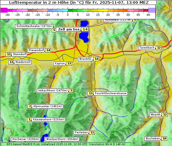 Temperatur, 7. 11. 2025