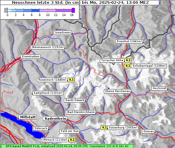 Neuschnee, 24. 2. 2025