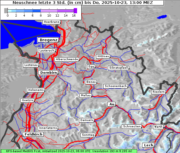 Neuschnee, 23. 10. 2025